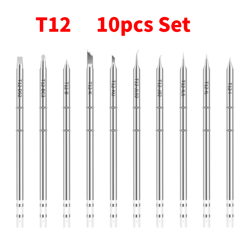Industrial Laser Soldering Iron - 10 adet T12 Seti Havya Uçları