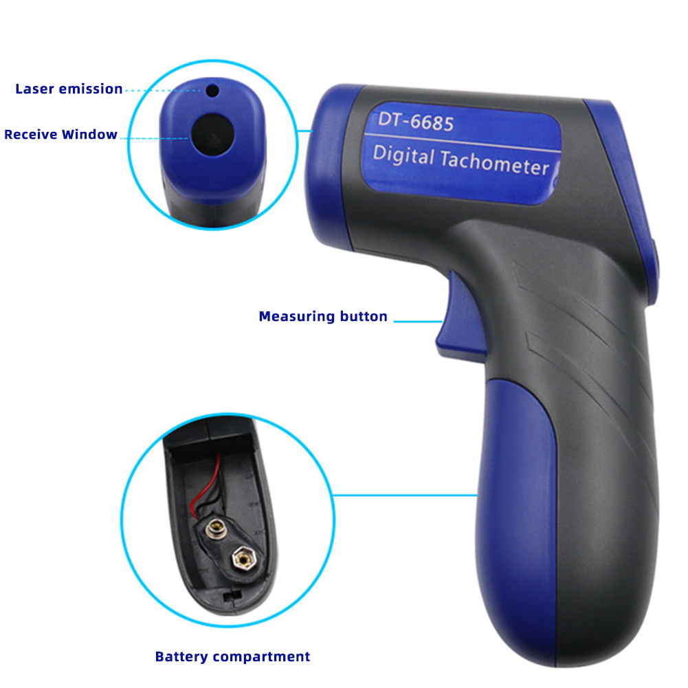 Industrial Laser Tachometer - Fan endüstriyel için temassız kızılötesi lazerler
