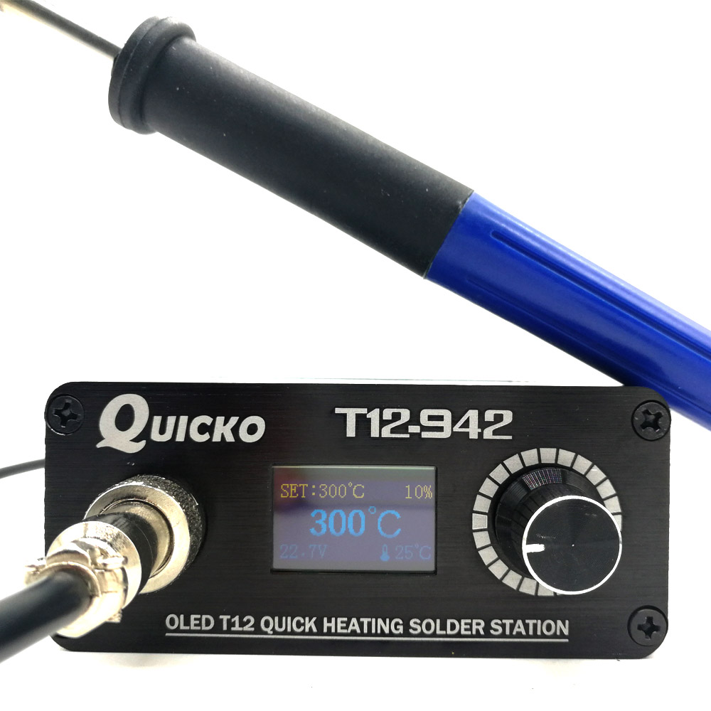 Industrial Laser Soldering Iron - QUICKO MINI T12 STC OLED dijital