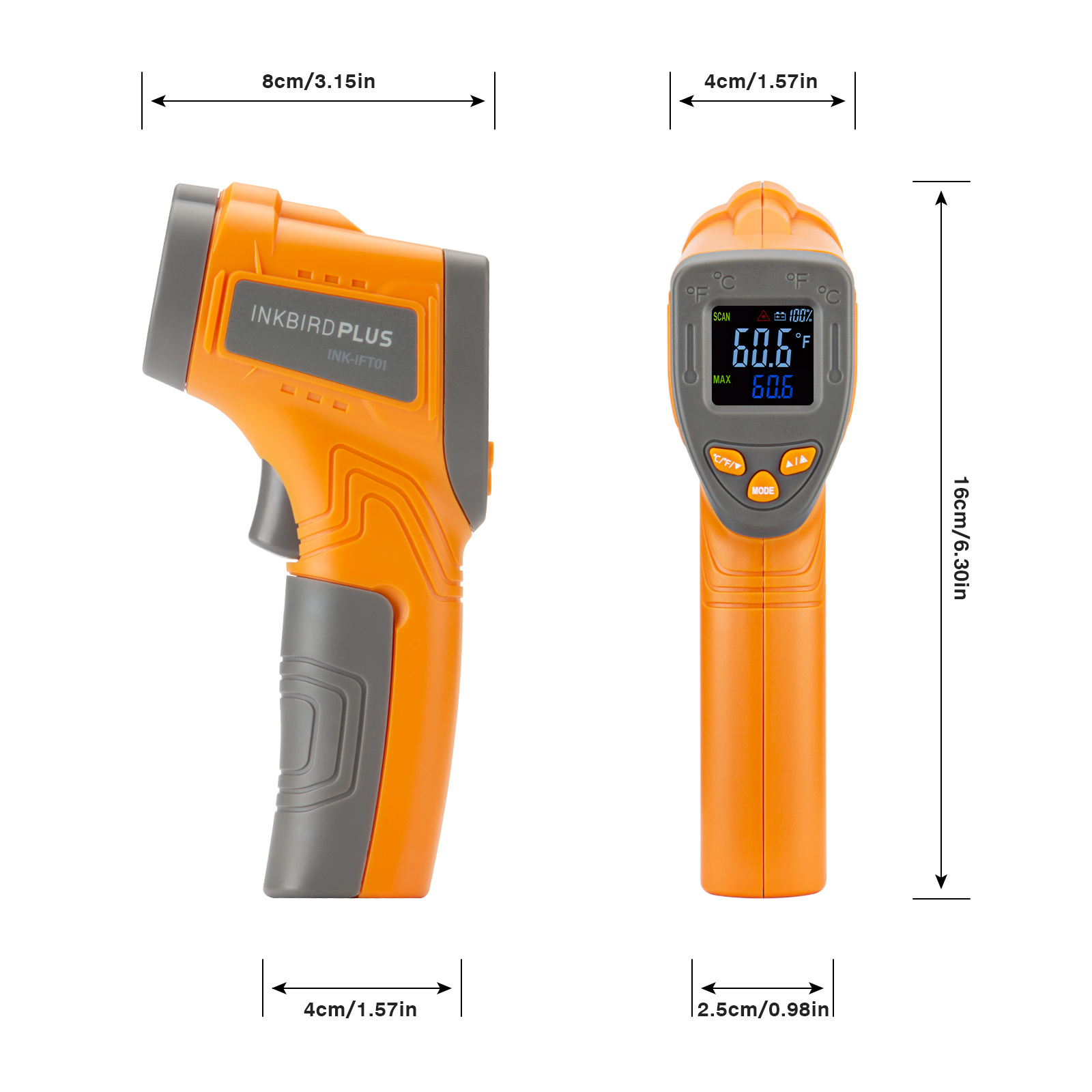 Inkbird lazer kızılötesi termo - Industrial Laser Temperature Sensor incelemesi ve fiyatı