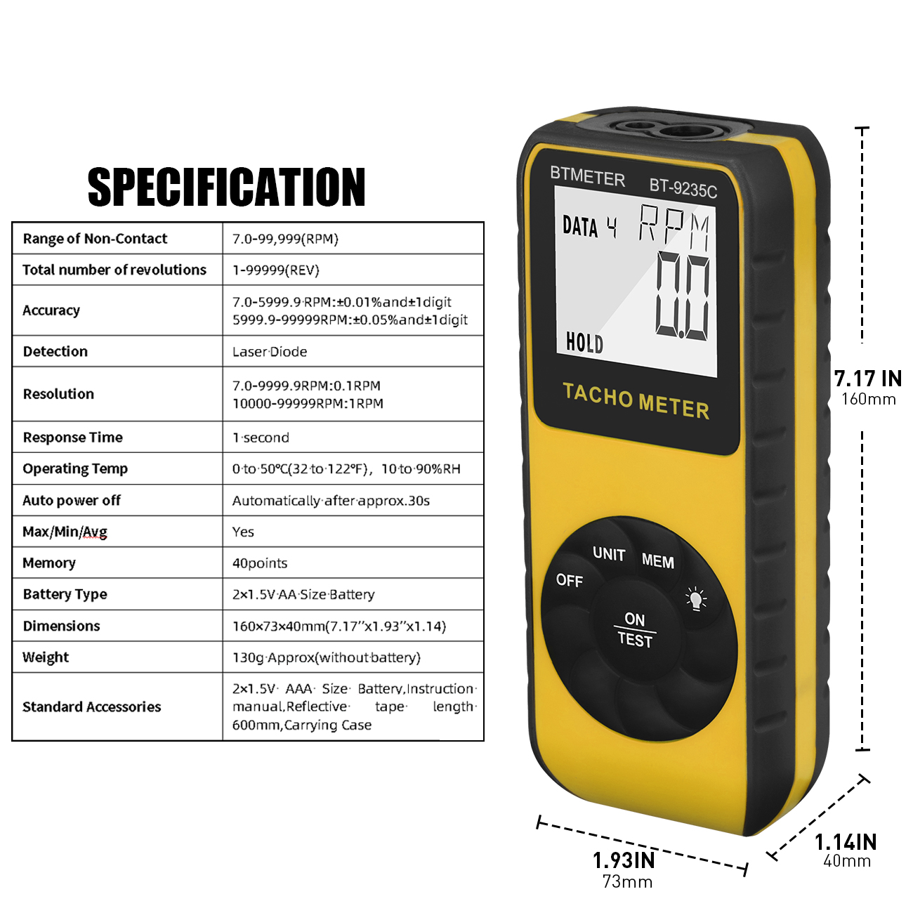 Dijital Lazer Takometre Temass - Industrial Laser Tachometer incelemesi ve fiyatı