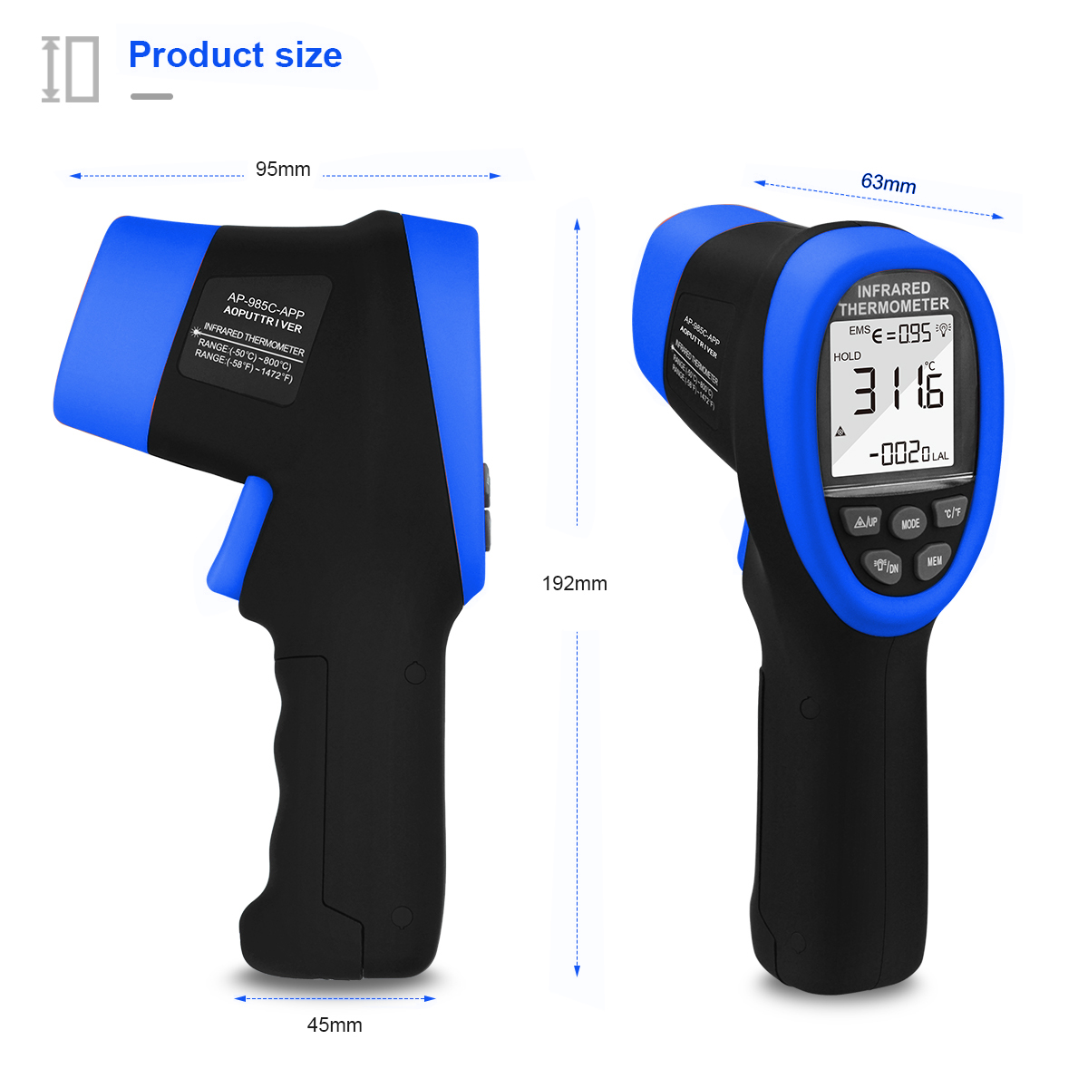 HoldPeak IR Termometre Tabanca - Industrial Laser Temperature Sensor incelemesi ve fiyatı