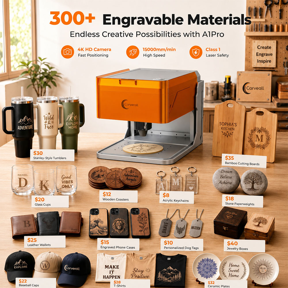 Carverall A1PRO 10W Lazer Grav - Industrial Laser Cutting Machine incelemesi ve fiyatı
